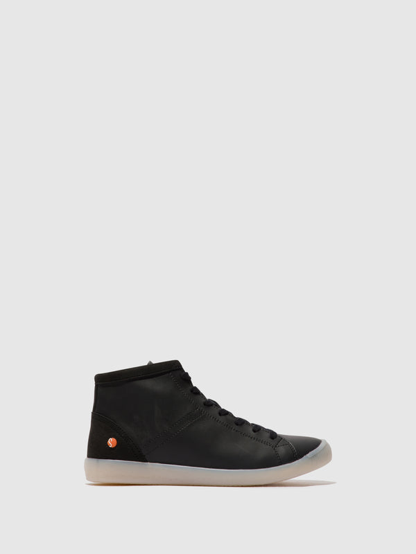 Lace-up Ankle Boots ISLEEN268SOF BLACK W/BLACK VEGAN SUEDE